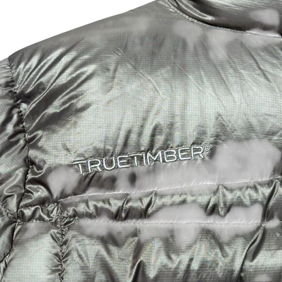 TrueTimber Pulse Silver Puffer Jacket Women’s Medium Lightweight Quilted Zip Up - Picture 5 of 14